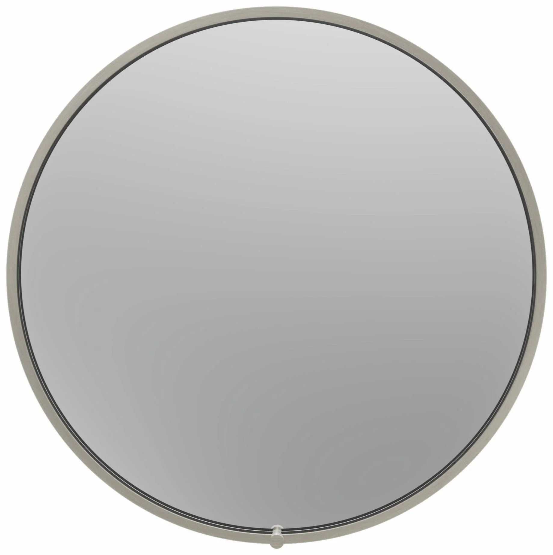 Nox 36" x 36" Round LED Lighted Mirror - Pure Nickel MR2201-570-125 Kalia